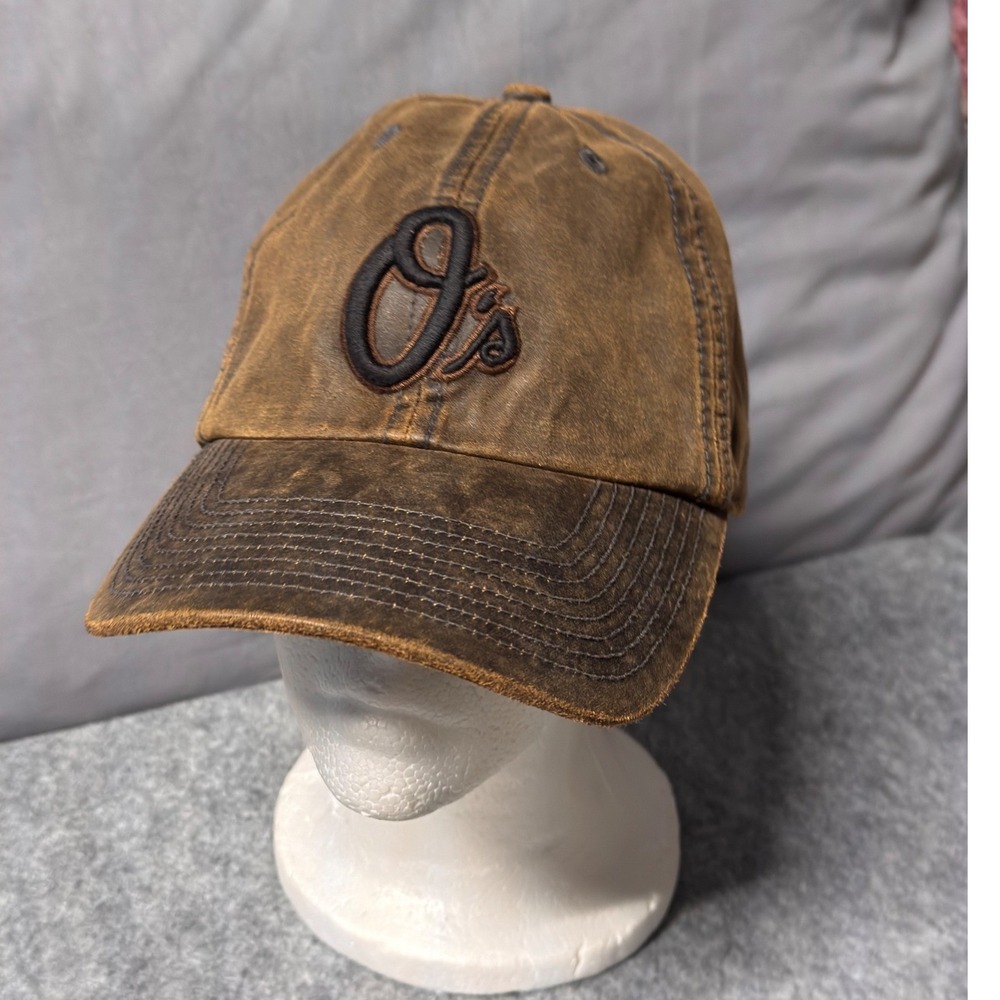 Baltimore Orioles MLB Hat/Cap Mens M Fitted Brown Distressed Vintage '47 Twins